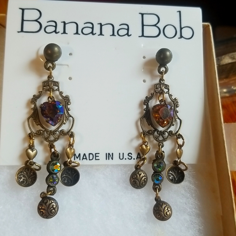 Vintage banana bob earrings